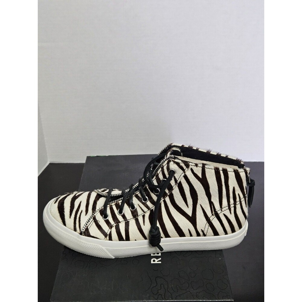 Sz 8 Sperry and Rebecca Minkoff Pony Hair Zebra High Top Sneaker